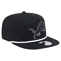 Casquette snapback de golfeur Detroit Lions B-Dub noire New Era pour homme