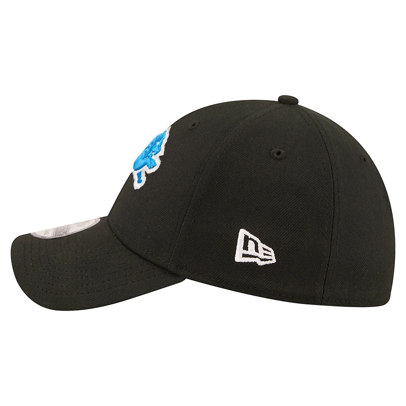 Casquette New Era noire Detroit Lions Core Team 39THIRTY Flex pour homme