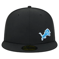 Casquette ajustée Flawless 59FIFTY Detroit Lions de New Era pour homme, noire