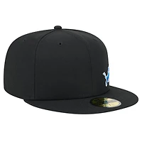 Casquette ajustée Flawless 59FIFTY Detroit Lions de New Era pour homme, noire