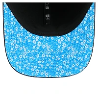 Casquette trucker ajustable New Era Detroit Lions Floral 9FORTY M-Crown noire pour homme