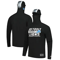 Sweat à capuche fonctionnel noir Detroit Lions Fandom Balaclava pour homme New Era