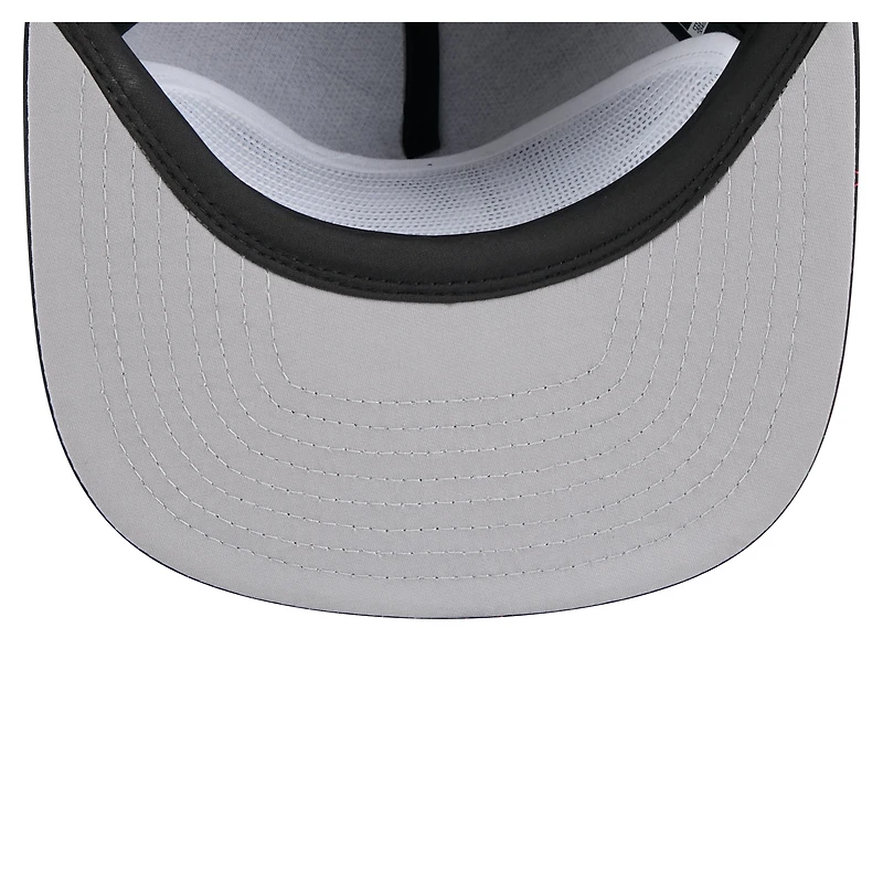 Casquette snapback noire en caoutchouc Detroit Lions de New Era pour homme