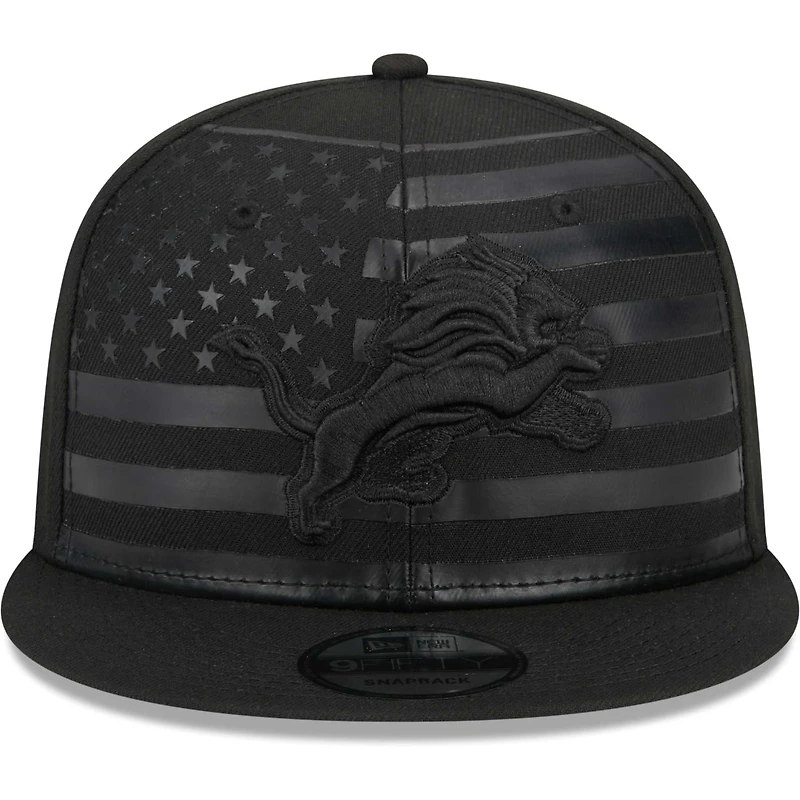 Men's New Era Black Detroit Lions Independent 9FIFTY Snapback Hat