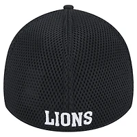 Men's New Era Black Detroit Lions Main Neo 39THIRTY Flex Hat