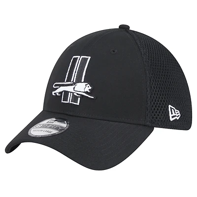 Men's New Era Black Detroit Lions Main Neo 39THIRTY Flex Hat