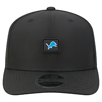 Men's New Era Black Detroit Lions Micro Badge 9SEVENTY Adjustable Hat