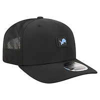 Men's New Era Black Detroit Lions Micro Badge 9SEVENTY Adjustable Hat