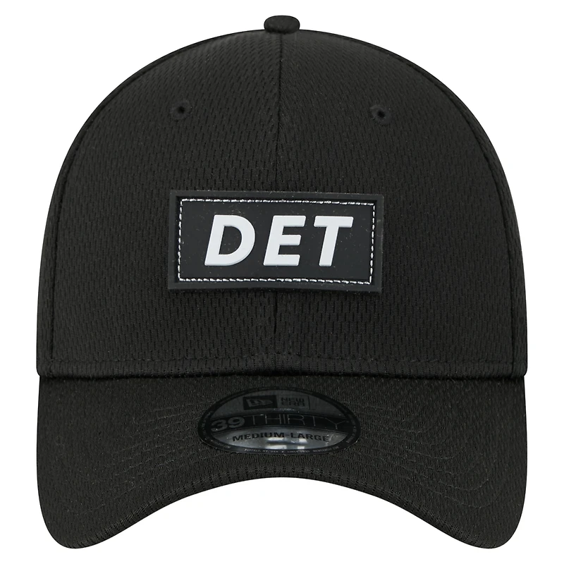 Men's New Era  Black Detroit Lions Scoreboard 39THIRTY Flex Hat