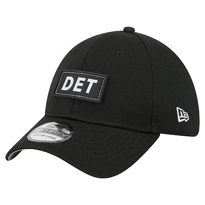 Men's New Era  Black Detroit Lions Scoreboard 39THIRTY Flex Hat