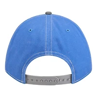 Casquette ajustable New Era Detroit Lions 9FORTY en feutre bleu/gris à monture A pour homme