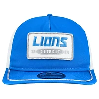Men's New Era Blue/White Detroit Lions Patch 19TWENTY Adjustable Hat