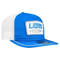 Men's New Era Blue/White Detroit Lions Patch 19TWENTY Adjustable Hat