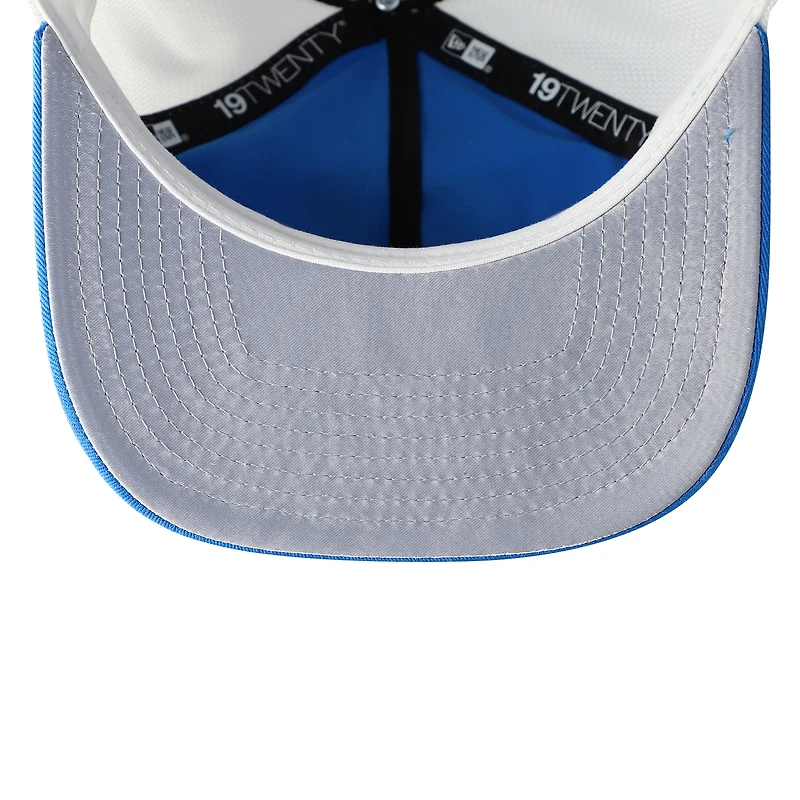 Casquette ajustable New Era 19TWENTY bleu/blanc pour homme avec écusson Detroit Lions