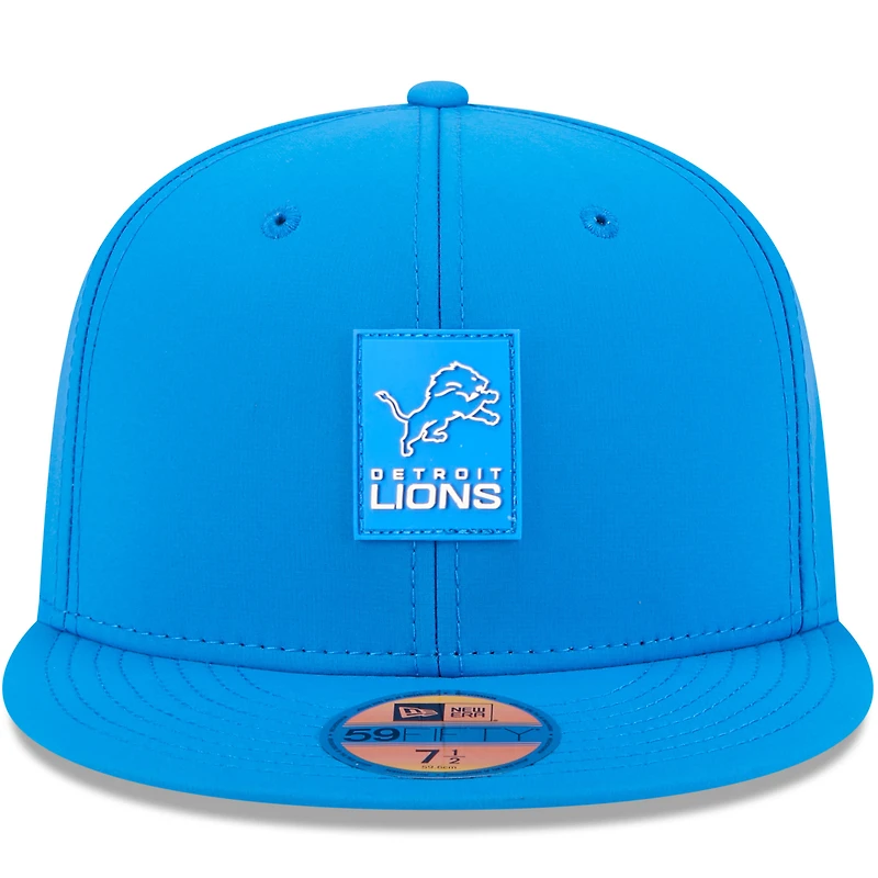 Casquette ajustée 59FIFTY Sideline bleue des Detroit Lions 2025 pour homme de New Era