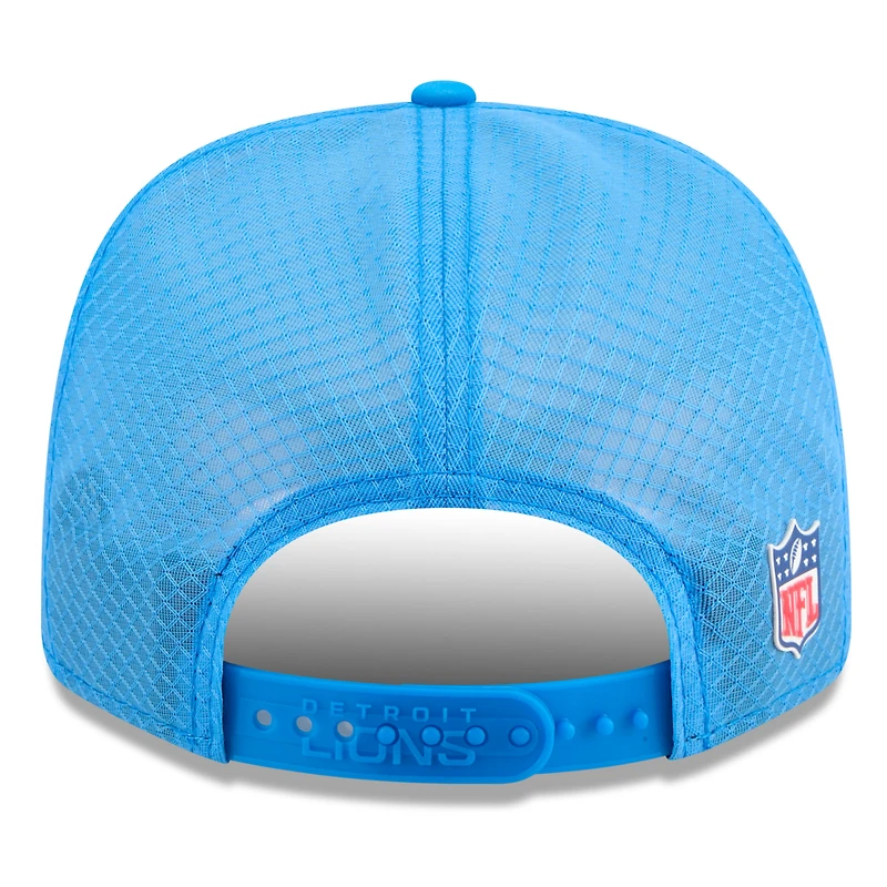 Casquette camionneur ajustable 9SEVENTY Sideline bleue New Era pour homme, Detroit Lions 2025
