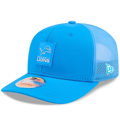 Casquette camionneur ajustable 9SEVENTY Sideline bleue New Era pour homme, Detroit Lions 2025