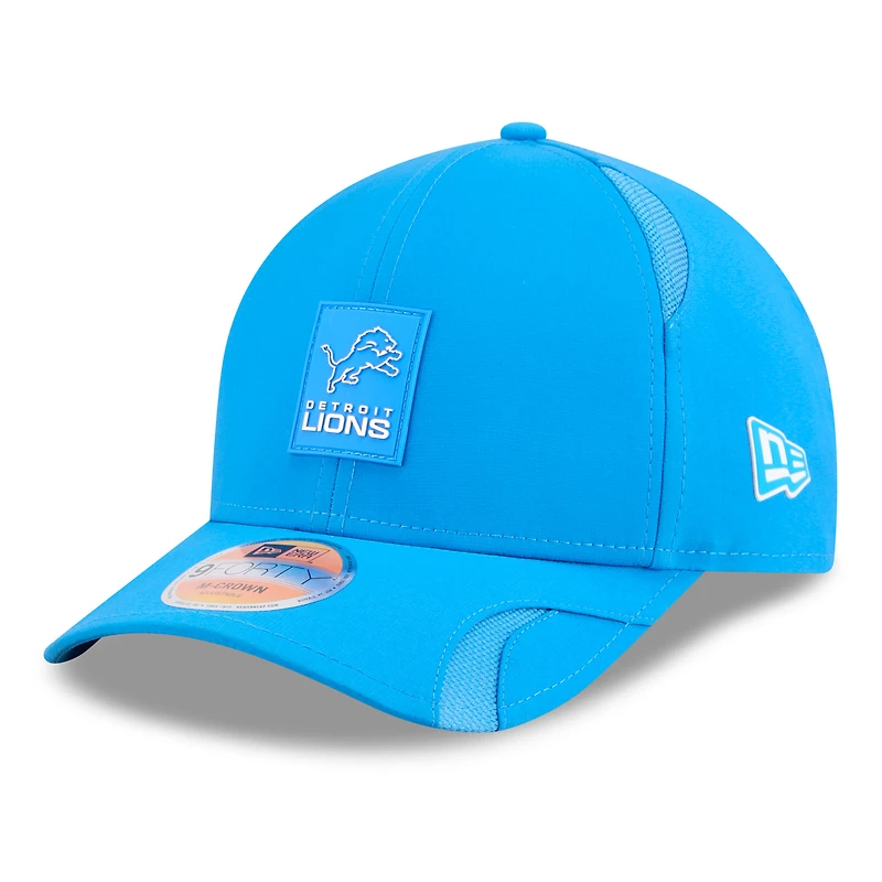 Men's New Era Blue Detroit Lions 2025 Sideline  M-Crown 9FORTY Adjustable Hat