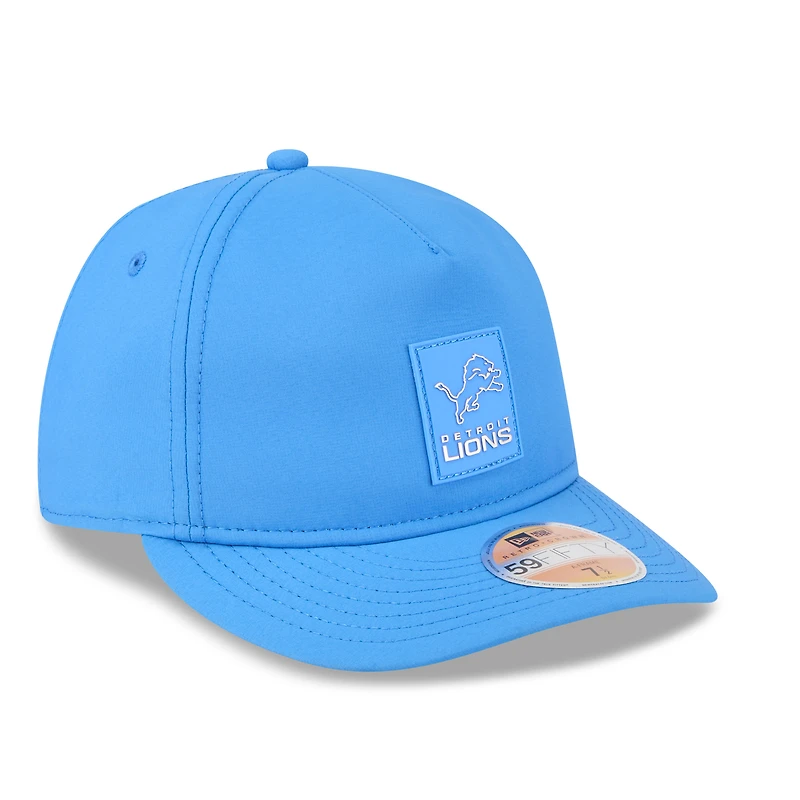 Casquette ajustée New Era 59FIFTY bleue Detroit Lions 2025 Sideline Retro Crown pour homme