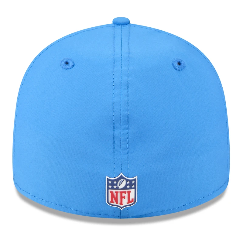 Casquette ajustée New Era 59FIFTY bleue Detroit Lions 2025 Sideline Retro Crown pour homme