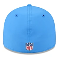 Casquette ajustée New Era 59FIFTY bleue Detroit Lions 2025 Sideline Retro Crown pour homme