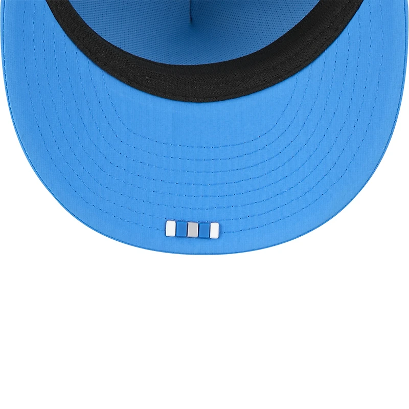 Casquette ajustée New Era 59FIFTY bleue Detroit Lions 2025 Sideline Retro Crown pour homme