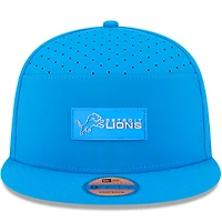 Casquette snapback 9FIFTY bleue à panneau fendu pour homme des Detroit Lions 2025 de New Era