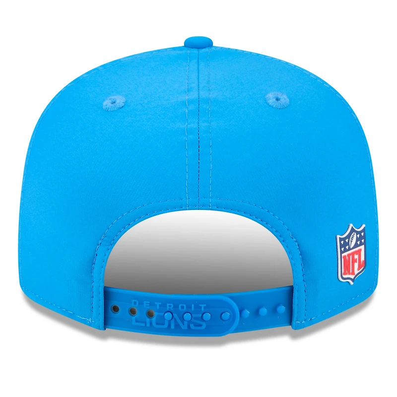 Men's New Era Blue Detroit Lions 2025 Sideline Split Panel 9FIFTY Snapback Hat