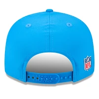 Men's New Era Blue Detroit Lions 2025 Sideline Split Panel 9FIFTY Snapback Hat