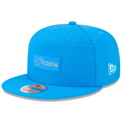 Casquette snapback 9FIFTY bleue à panneau fendu pour homme des Detroit Lions 2025 de New Era