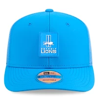 Men's New Era Blue Detroit Lions 2025 Sideline Throwback 9SEVENTY Trucker Adjustable Hat