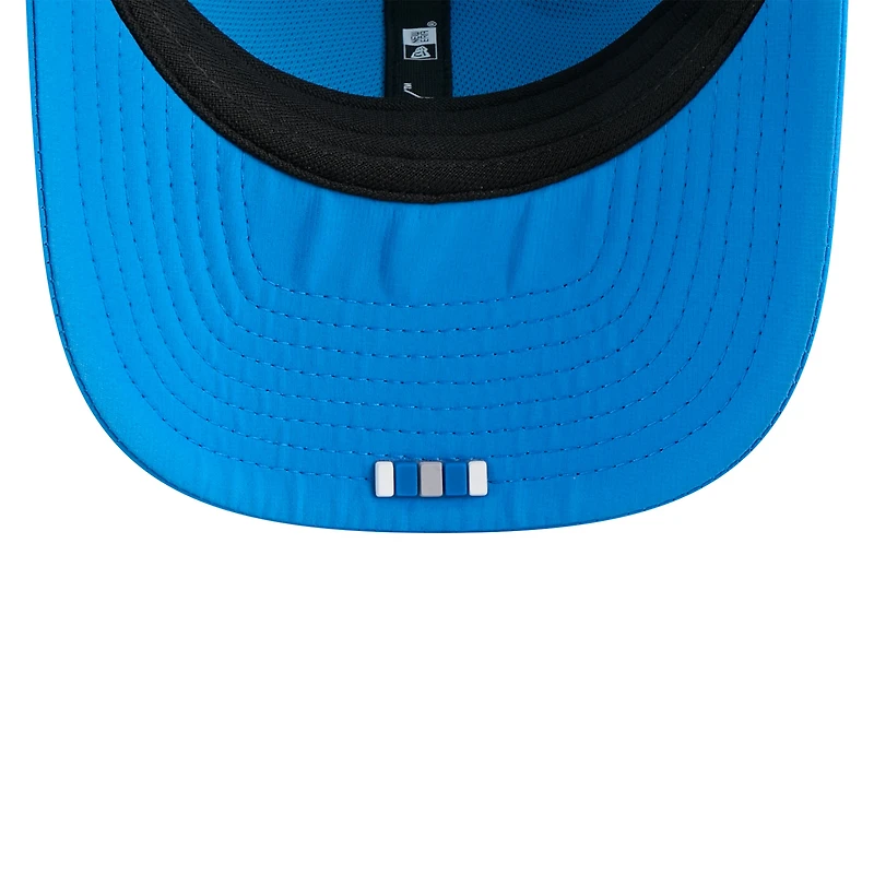 Men's New Era Blue Detroit Lions 2025 Sideline Throwback 9SEVENTY Trucker Adjustable Hat