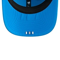 Men's New Era Blue Detroit Lions 2025 Sideline Throwback 9SEVENTY Trucker Adjustable Hat