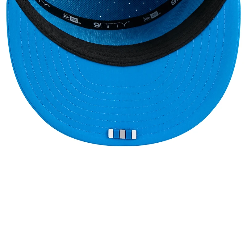 Casquette snapback 9FIFTY bleu Detroit Lions 2025 Sideline Throwback pour homme New Era