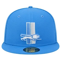 Men's New Era Blue Detroit Lions Alternate Main 59FIFTY Fitted Hat