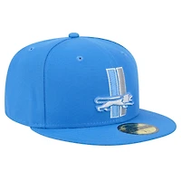 Men's New Era Blue Detroit Lions Alternate Main 59FIFTY Fitted Hat