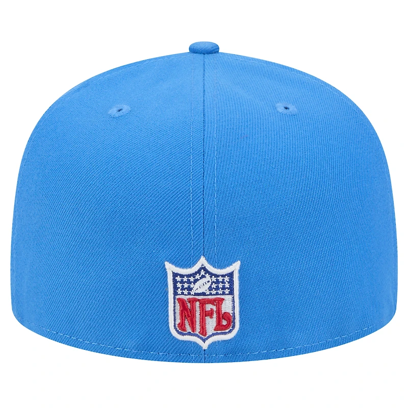 Men's New Era Blue Detroit Lions Alternate Main 59FIFTY Fitted Hat