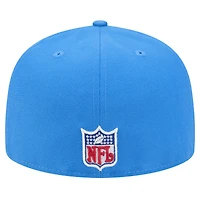 Men's New Era Blue Detroit Lions Alternate Main 59FIFTY Fitted Hat