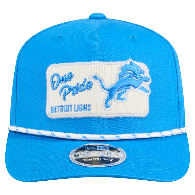 Men's New Era Blue Detroit Lions Chant 9SEVENTY Stretch-Snap Hat