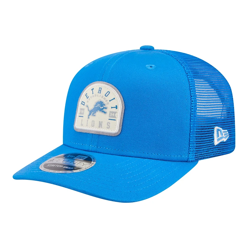 Men's New Era Blue Detroit Lions Contest 9SEVENTY Adjustable Trucker Hat
