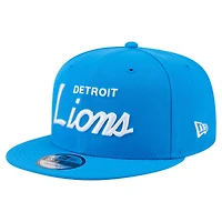 Casquette snapback New Era bleue Detroit Lions Core Team Script 9FIFTY pour homme