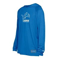 Sweat à capuche fonctionnel Fandom bleu Detroit Lions de New Era pour homme