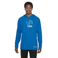 Sweat à capuche fonctionnel Fandom bleu Detroit Lions de New Era pour homme