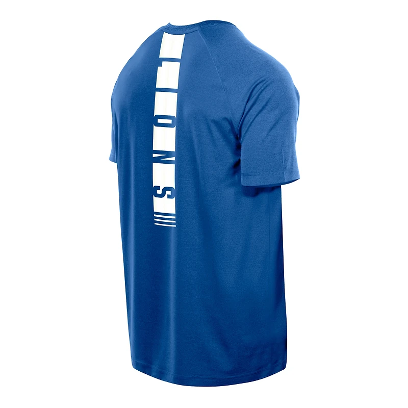 T-shirt réfléchissant fonctionnel bleu Detroit Lions pour homme New Era