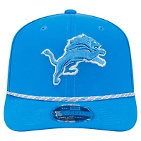 Casquette extensible à boutons-pression New Era 9SEVENTY Gameday bleue des Lions de Detroit pour homme