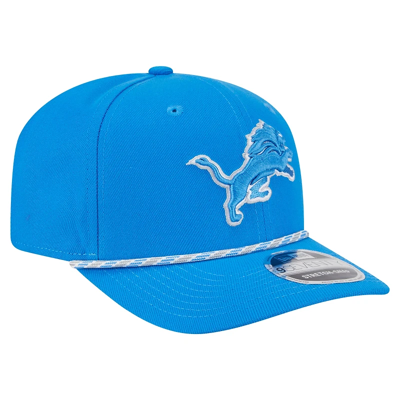 Casquette extensible à boutons-pression New Era 9SEVENTY Gameday bleue des Lions de Detroit pour homme