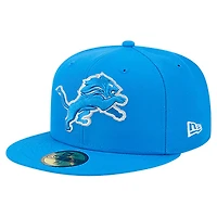 Men's New Era  Blue Detroit Lions Group Chat 59FIFTY Fitted Hat