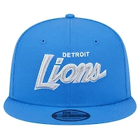 Men's New Era Blue Detroit Lions Main Script 9FIFTY Snapback Hat
