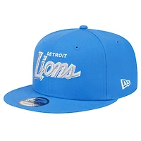 Men's New Era Blue Detroit Lions Main Script 9FIFTY Snapback Hat