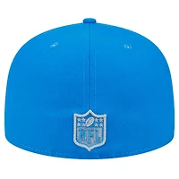 Men's New Era Blue Detroit Lions Main Side Patch 59FIFTY Fitted Hat